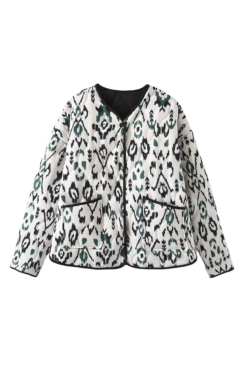 Elif - Quilted Abstract Luxe Jacket