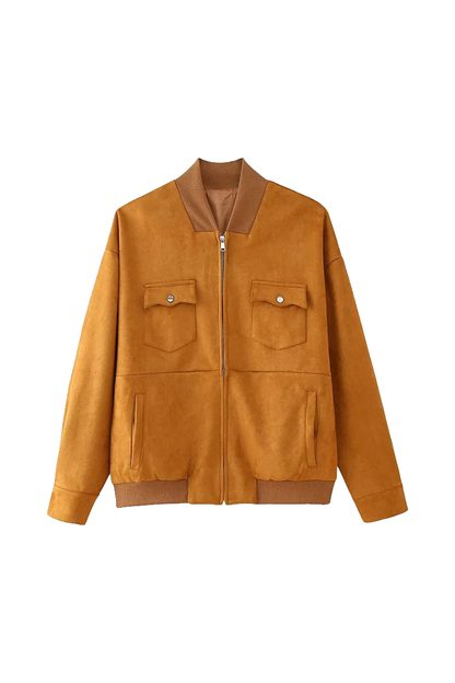 Mei - Suede Zip-Front Jacket