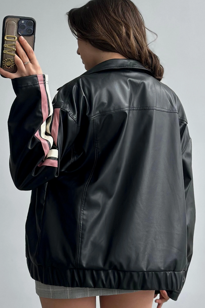 Callista - Cropped Leather Jacket