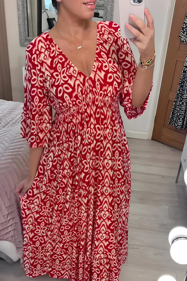 Chelsea - Boho V-Neck Maxi Dress