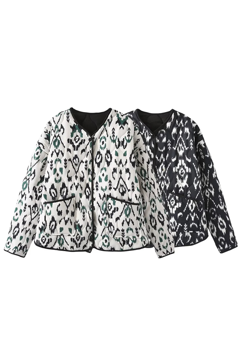 Elif - Quilted Abstract Luxe Jacket