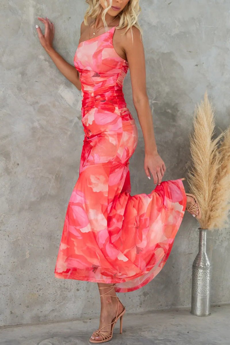 Anja - Floral Strapless Maxi Dress