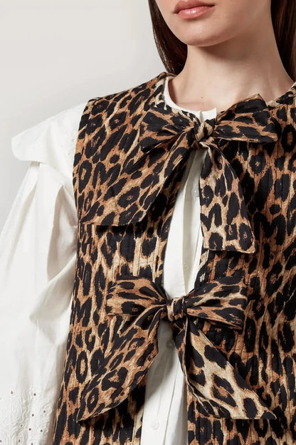 Svetlina - Leopard Tie-Front Vest