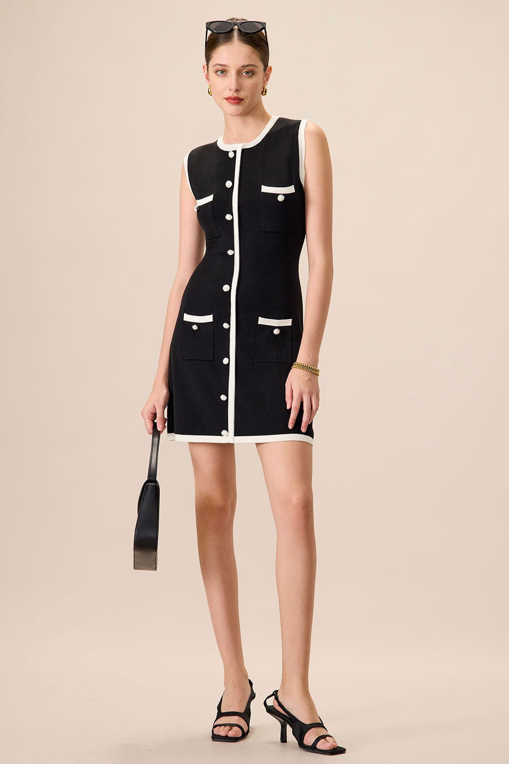 Paloma - Button-Trim Dress