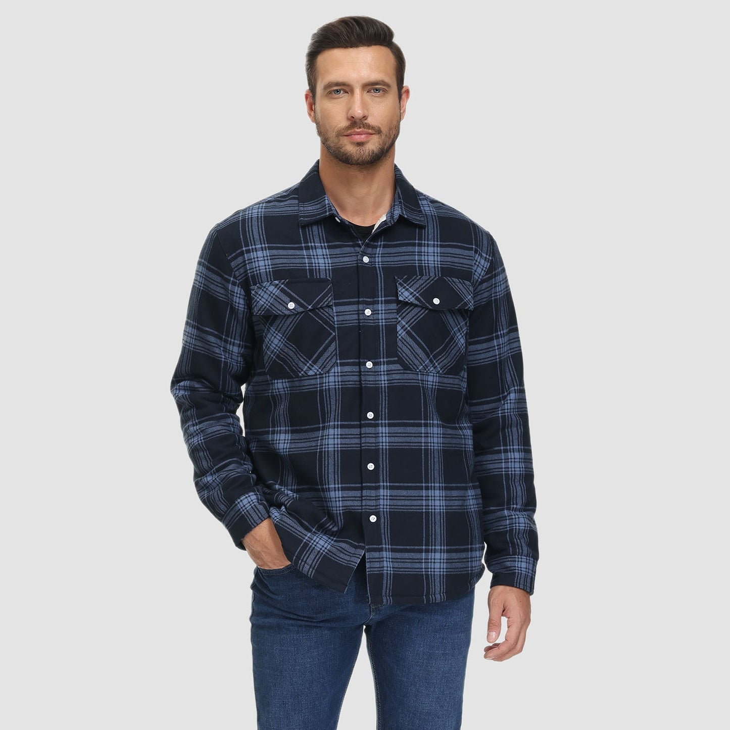 Hoyland - Sherpa-Lined Flannel Shirt