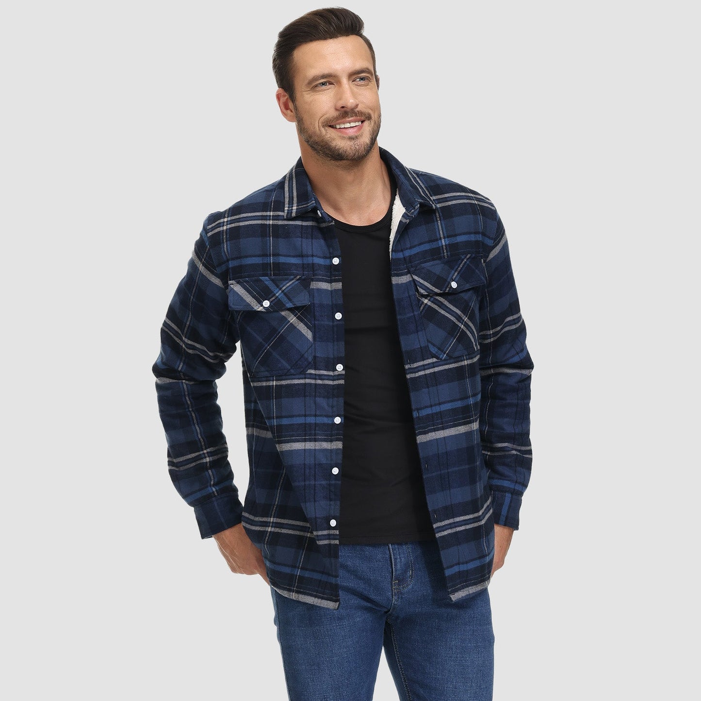 Hoyland - Sherpa-Lined Flannel Shirt