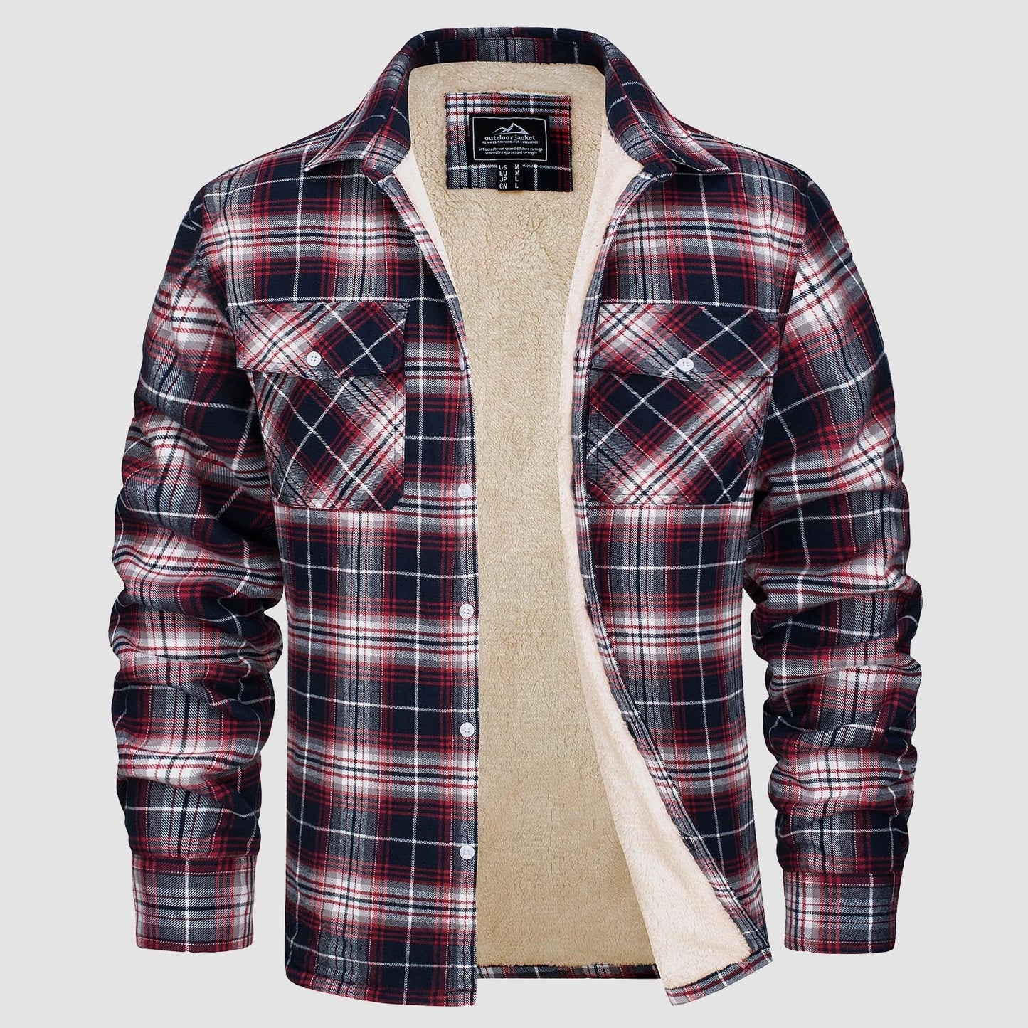 Hoyland - Sherpa-Lined Flannel Shirt