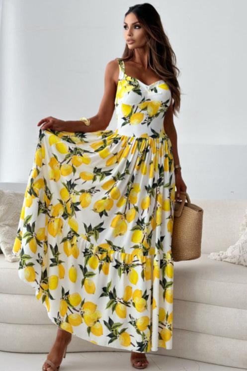 Ava - Lemon Breeze Sweetheart Dress