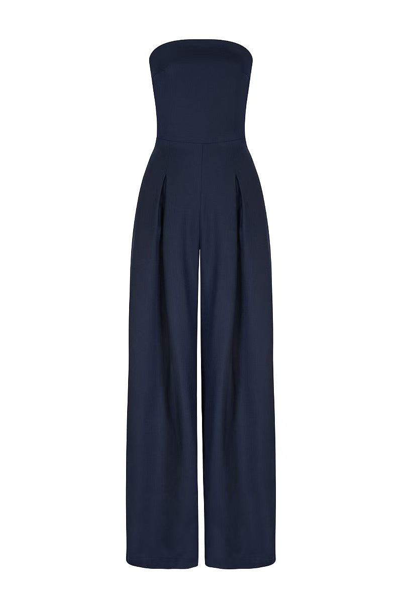 Zuri - Strapless Wide-Leg Jumpsuit with Fitted Bodice