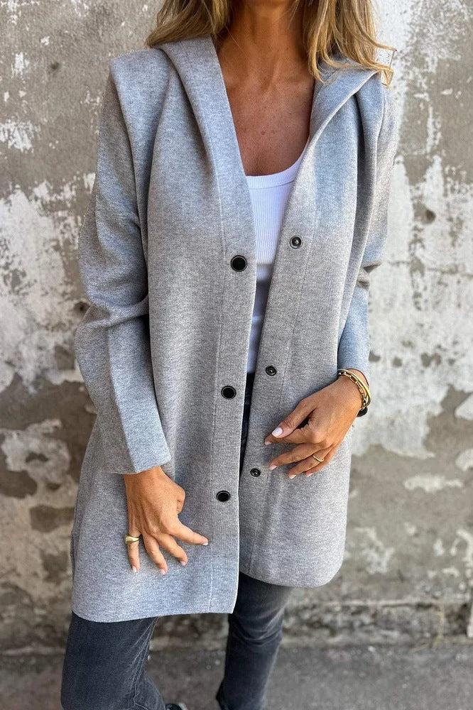 Blair - Cozy Hooded Button-Up Coat