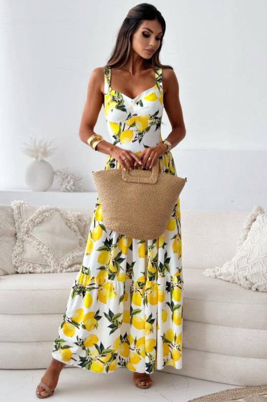 Ava - Lemon Breeze Sweetheart Dress