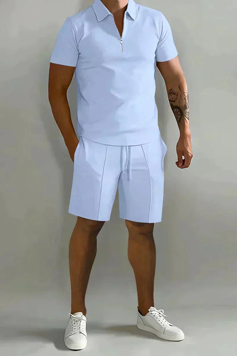 James - Sleek Polo & Tailored Shorts Set