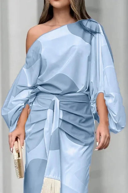 Ksenia - One-Shoulder Draped Midi Dress