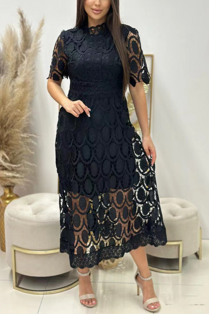 Patricia - Crochet Lace Design Maxi Dress