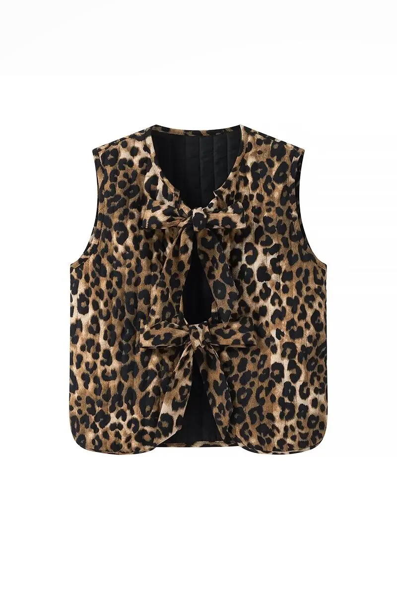 Svetlina - Leopard Tie-Front Vest