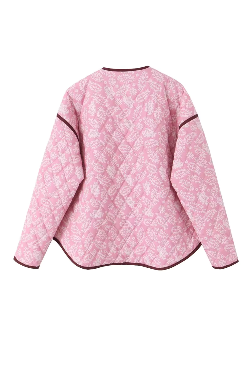 Clarinha - Quilted Floral Pink Jacket