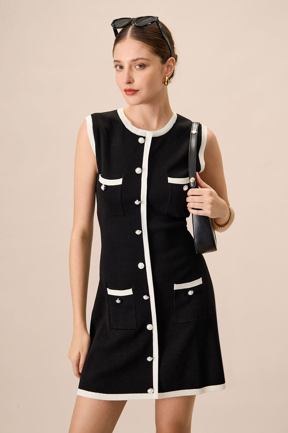 Paloma - Button-Trim Dress