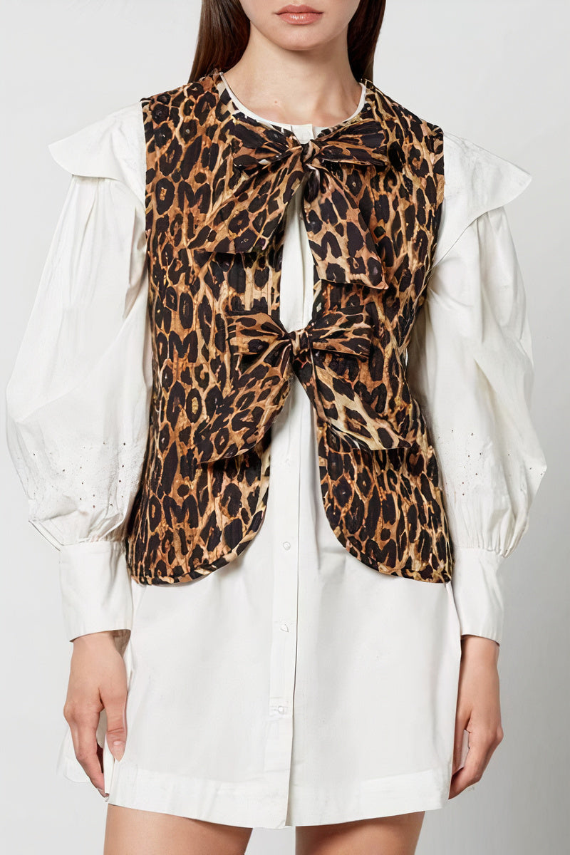 Svetlina - Leopard Tie-Front Vest